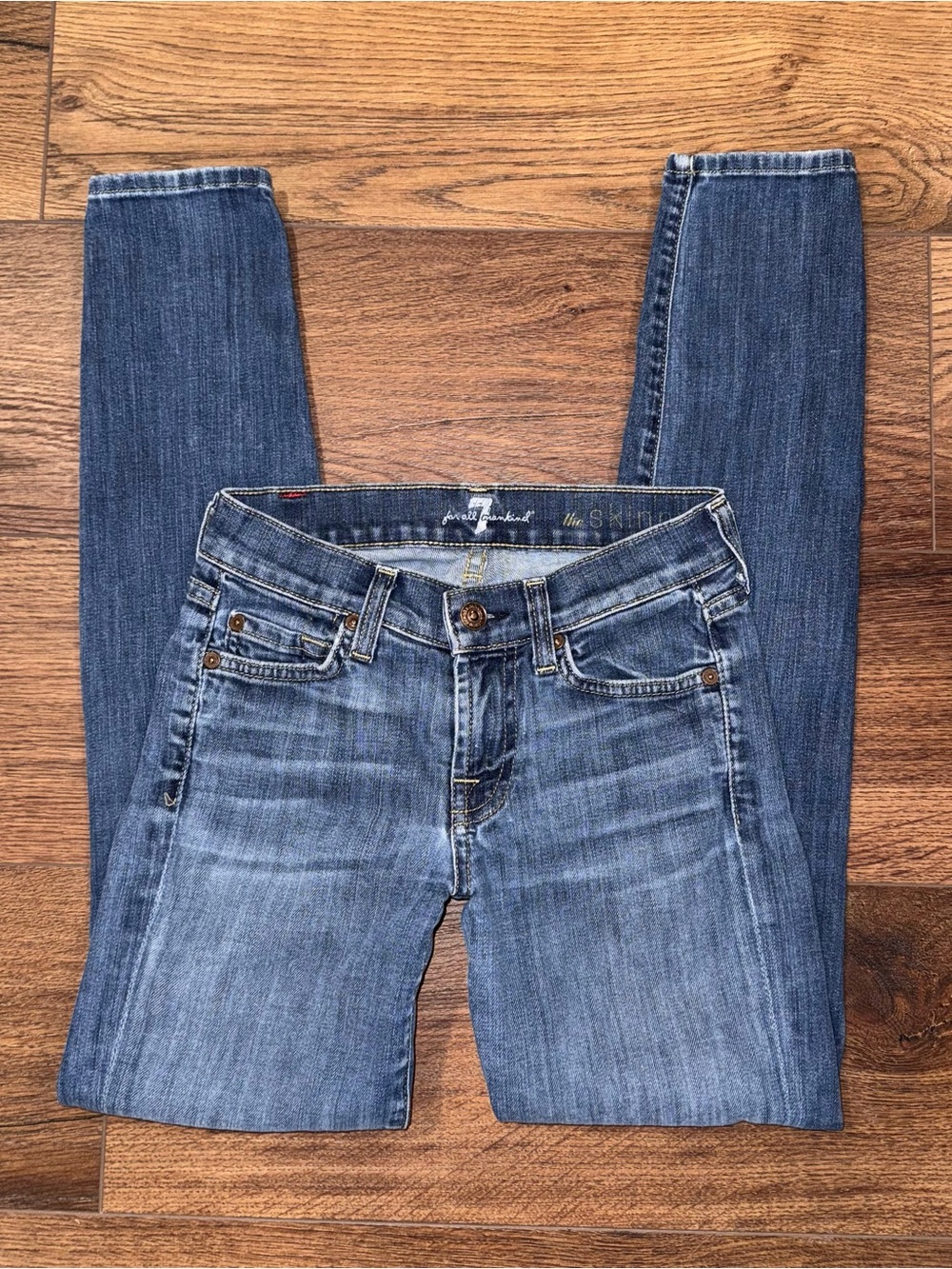 7 For All Mankind "The Skinny" Blue Jeans - Size 23